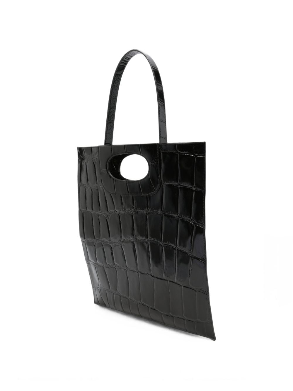 GHERARDINI Borsa Piattina Naplak in pelle effetto coccodrillo 
