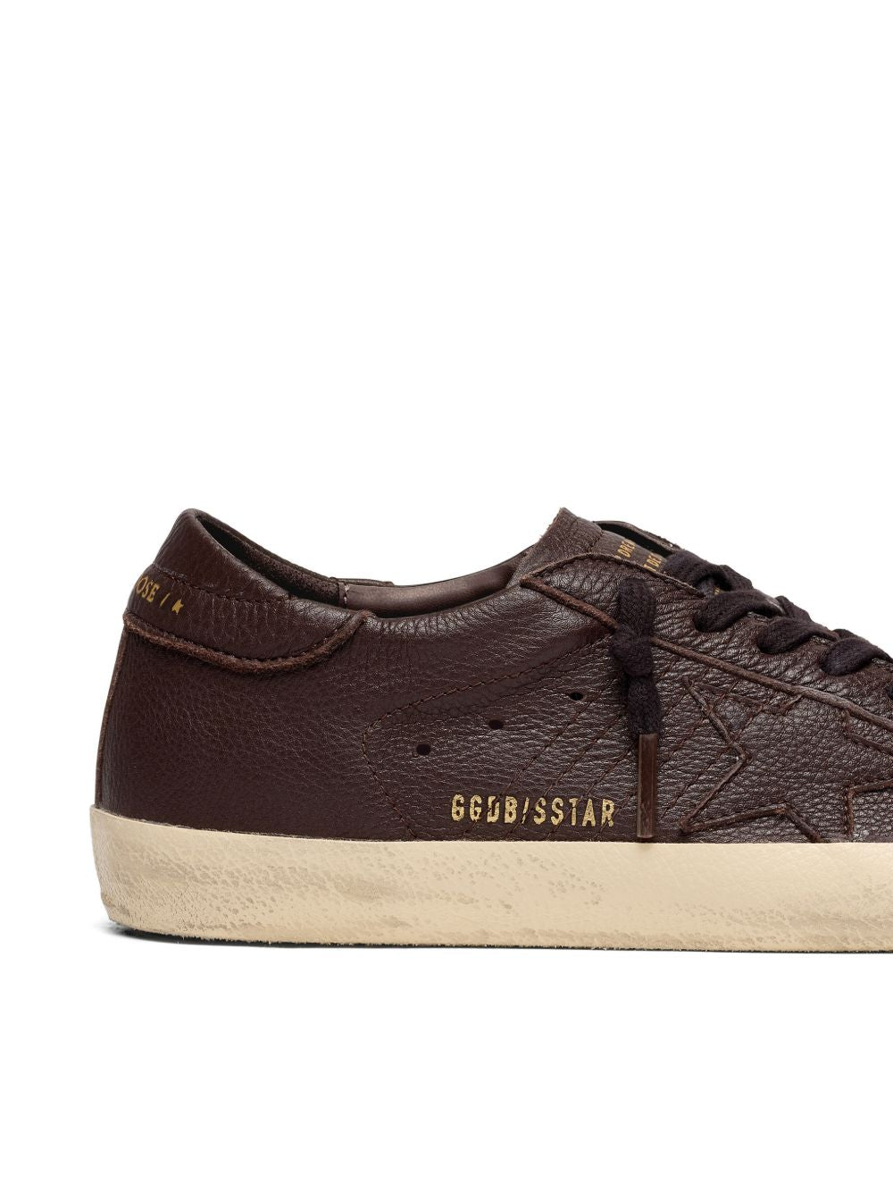 GOLDEN GOOSE Super-Star Sneakers in Pelle Marrone 