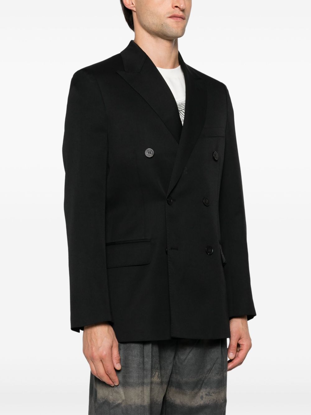 GOLDEN GOOSE Blazer Doppiopetto Nero in Lana 