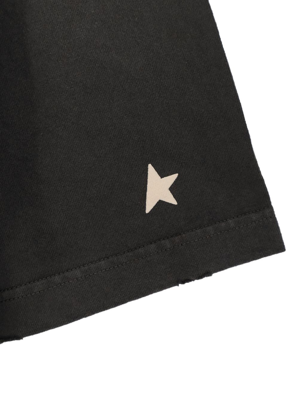 GOLDEN GOOSE T-shirt Logo in Cotone Grigio Antracite 