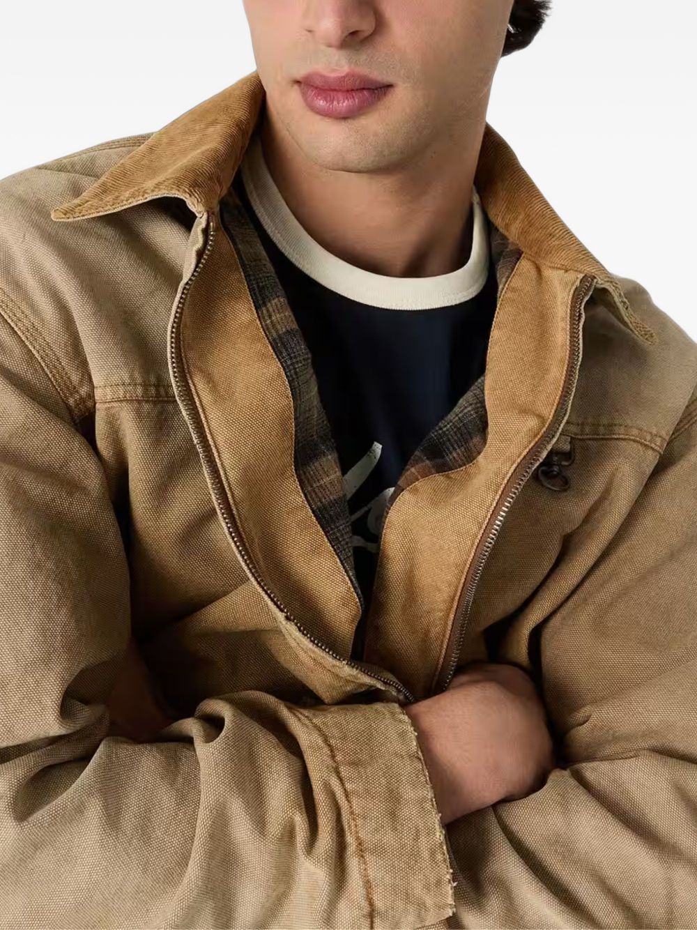 GOLDEN GOOSE Giacca Reversibile in Cotone Beige 