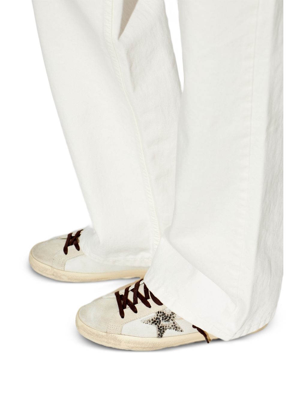 GOLDEN GOOSE Sneakers Super-Star in pelle con stella animalier 
