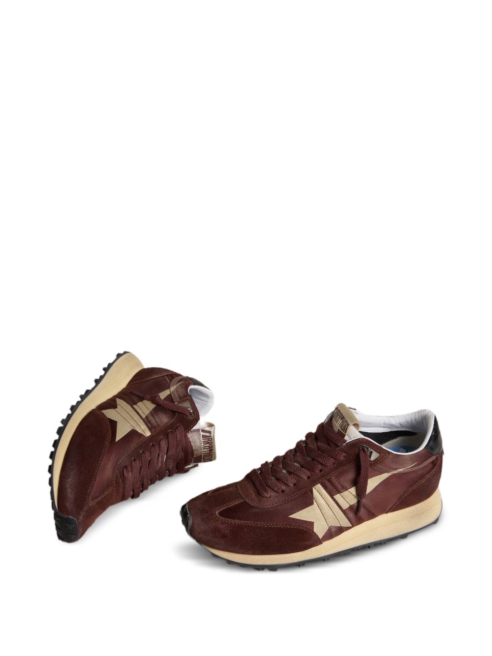 GOLDEN GOOSE Sneakers marroni con stella chiara 