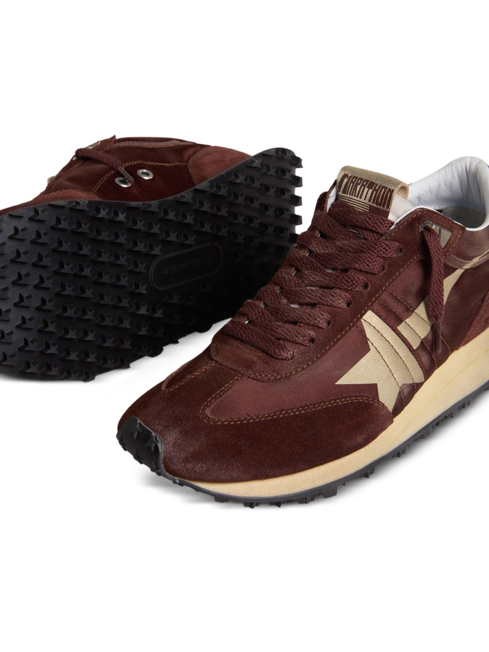 GOLDEN GOOSE Sneakers marroni con stella chiara 
