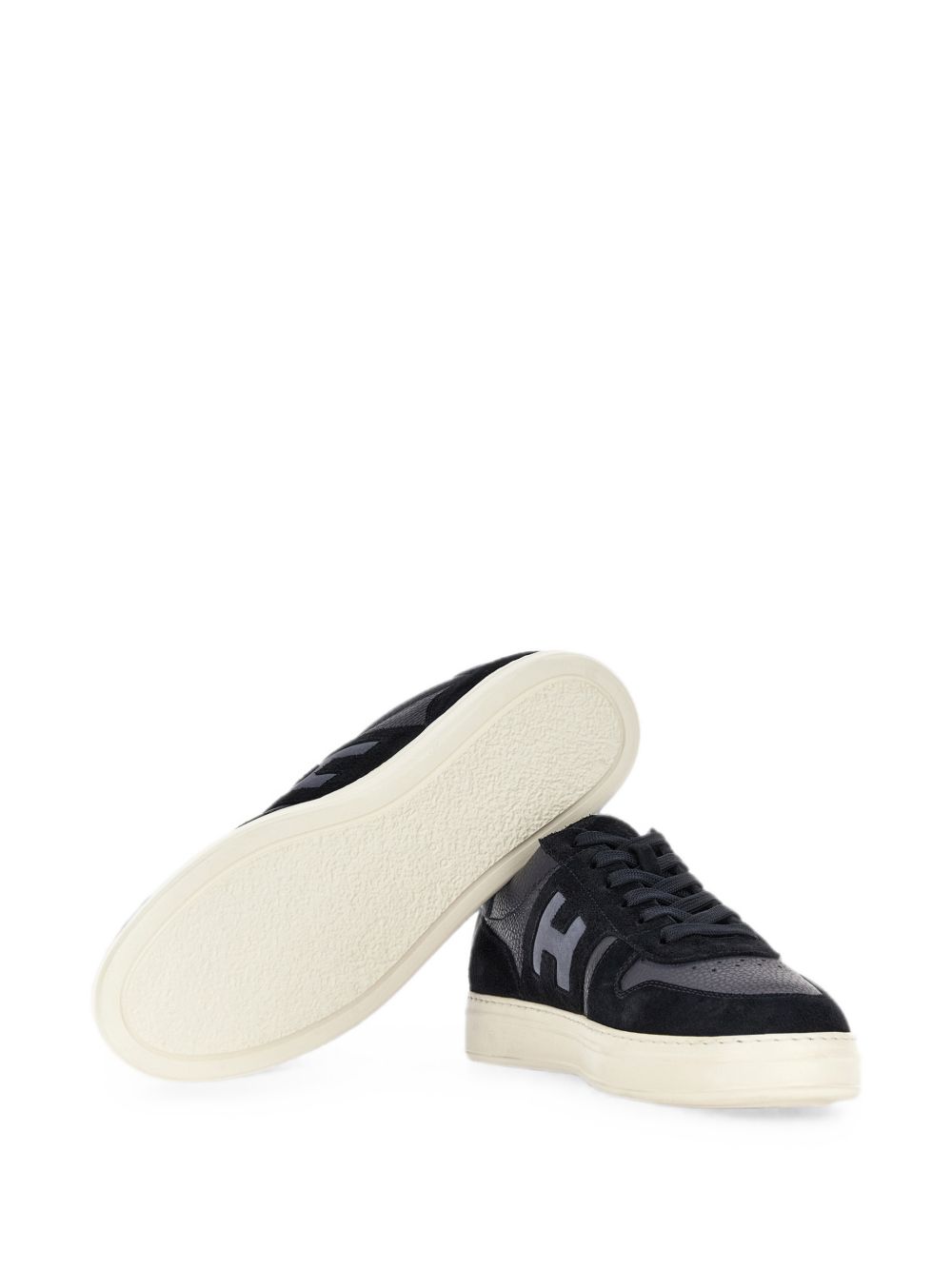 HOGAN Sneakers blu con dettagli in suede e patch logo 