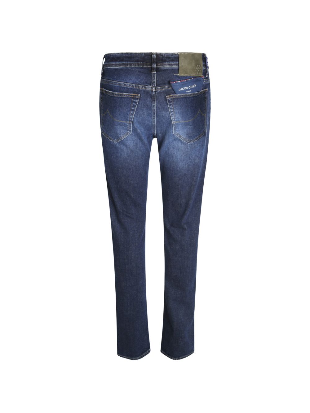 JACOB COHEN Jeans blu scuro con effetto wash firmati 
