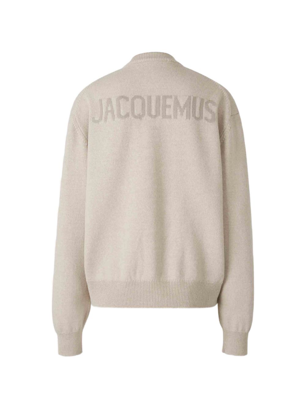 JACQUEMUS Cardigan Moulin in lana merino beige chiaro 