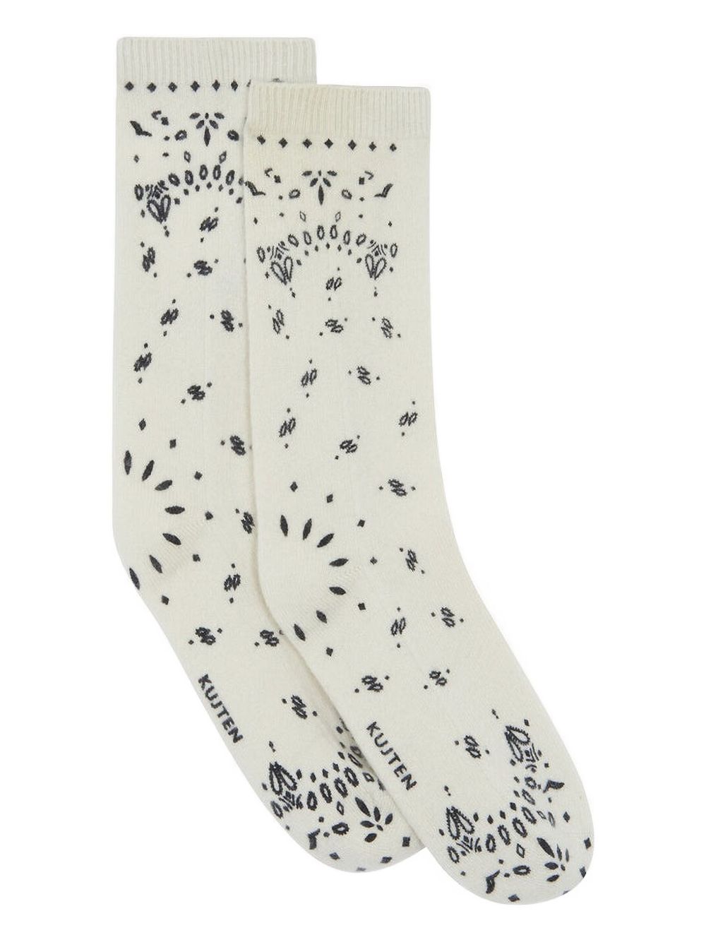 KUJTEN Calzini Sig Bandana in puro cashmere 
