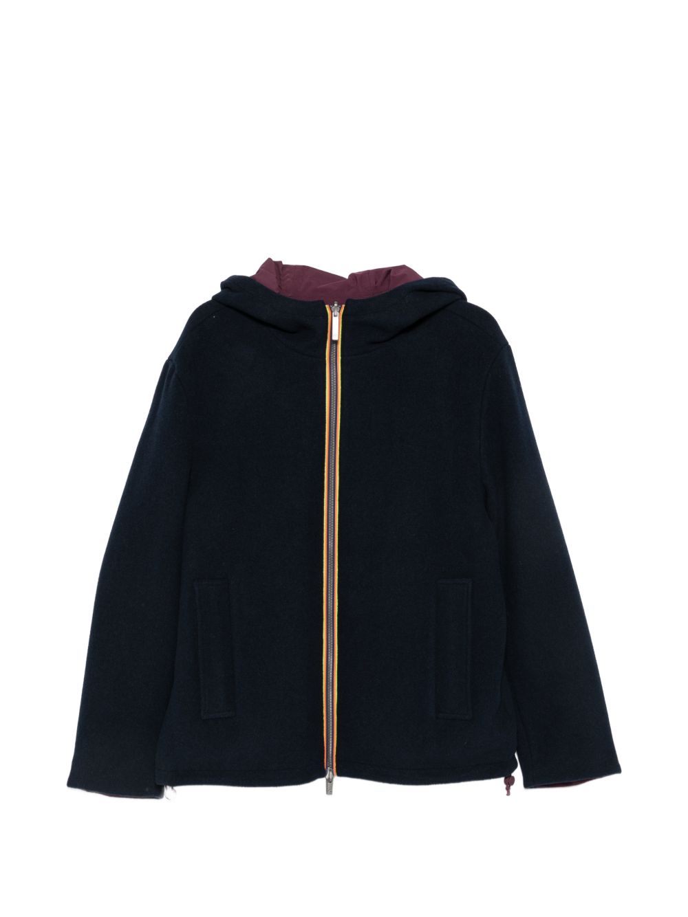 K WAY Giubbotto Claudel blu con cappuccio 