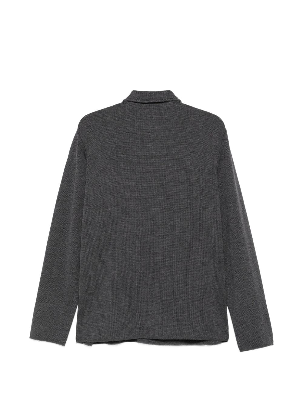 LARDINI Cardigan grigio in lana con tasche sul petto 