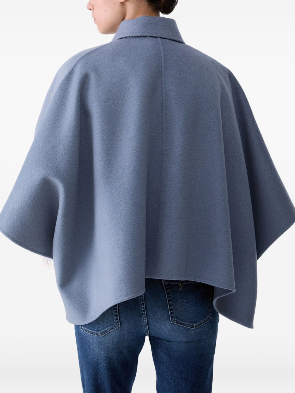 LIUJO Cappotto a mantella color carta da zucchero in lana 