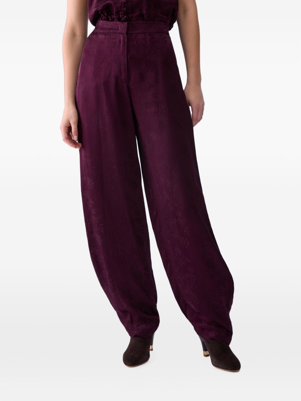 LIUJO Pantaloni casual eleganti viola a vita alta 