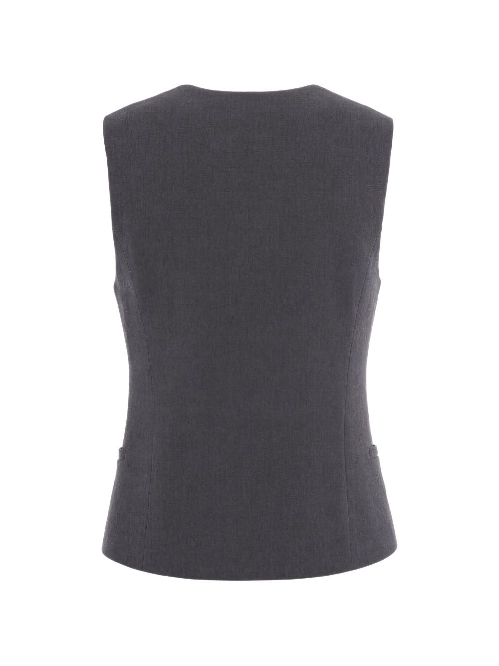LIUJO Gilet grigio con bottoni dorati 