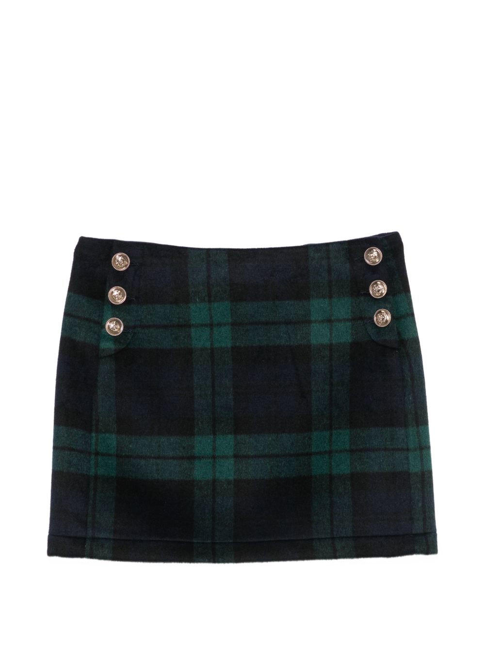 LIUJO Minigonna in tartan scozzese blu e verde 
