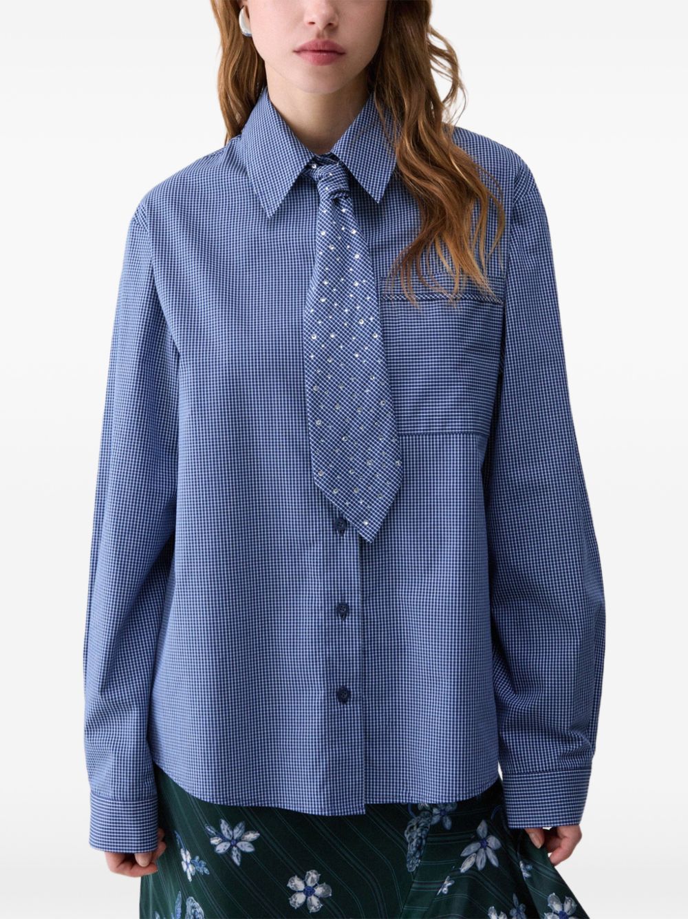 LIUJO Camicia blu con cravattino in dotazione 