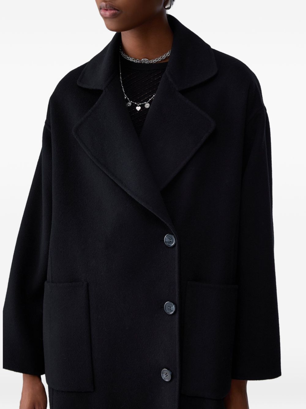 LIUJO Cappotto lungo doppiopetto con tasche 