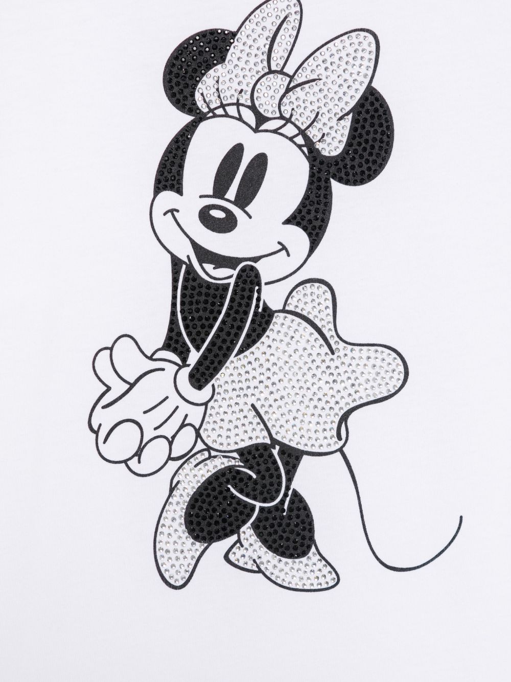 LIUJO T-shirt bianca in cotone con stampa Minnie 
