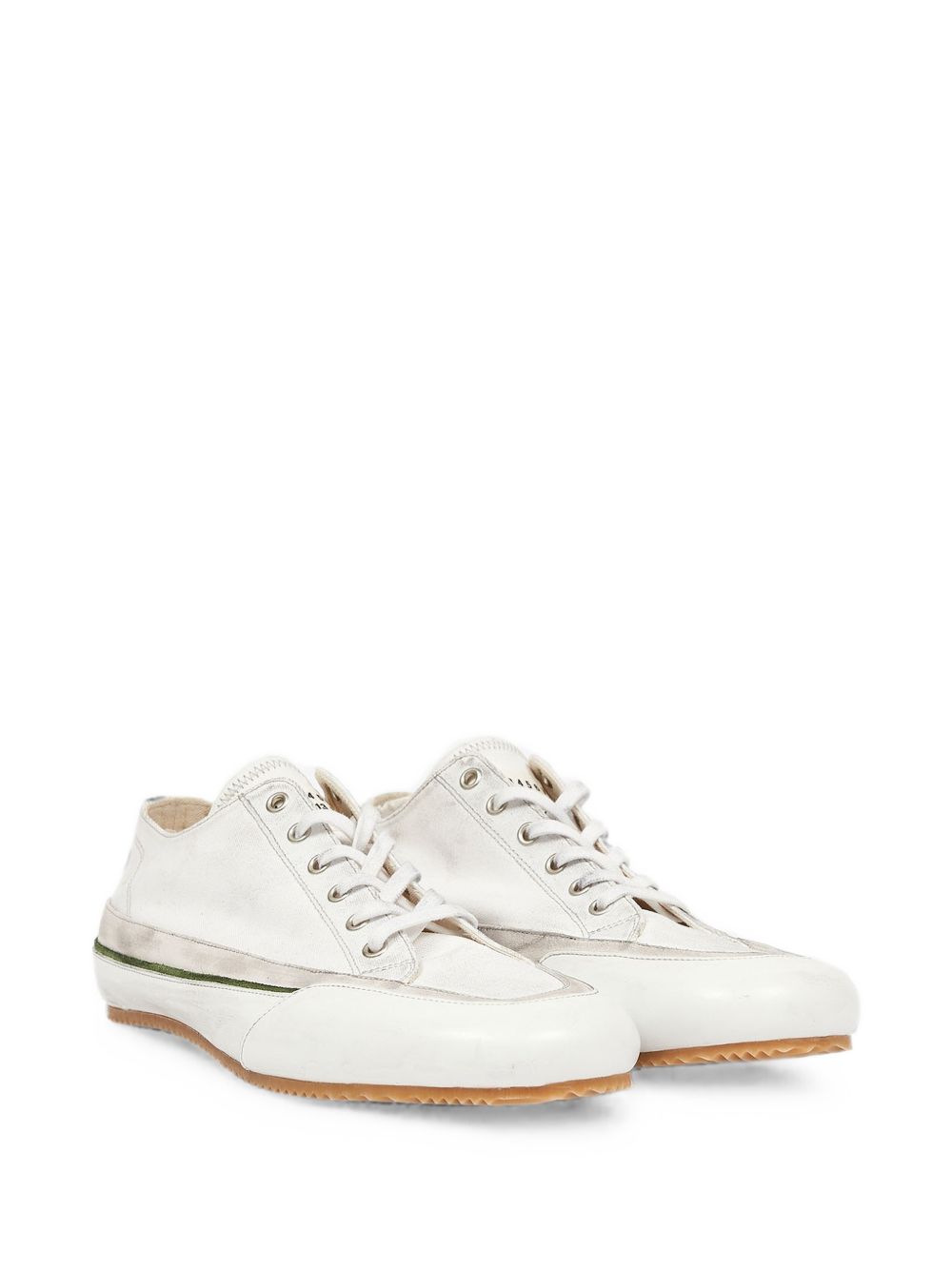 MAISON MARGIELA Sneakers Traveler in pelle e tessuto bianche 