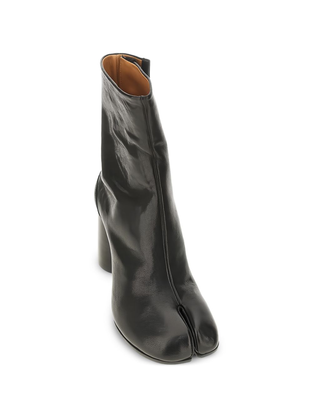 MAISON MARGIELA Stivaletti Tabi neri in pelle lucida 