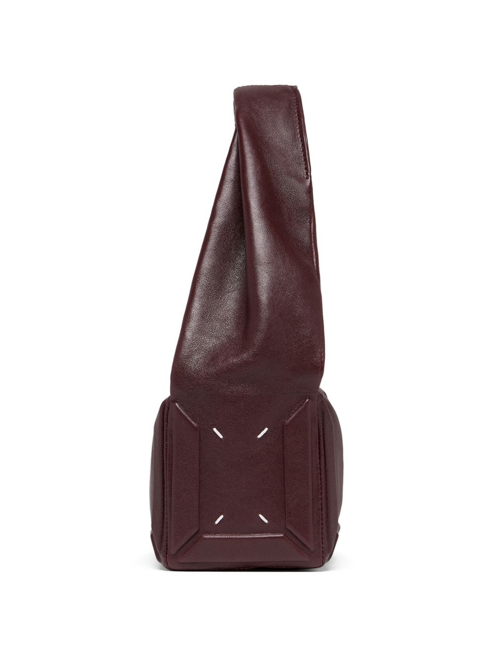 MAISON MARGIELA Borsa a spalla in pelle con manico strutturato marrone 