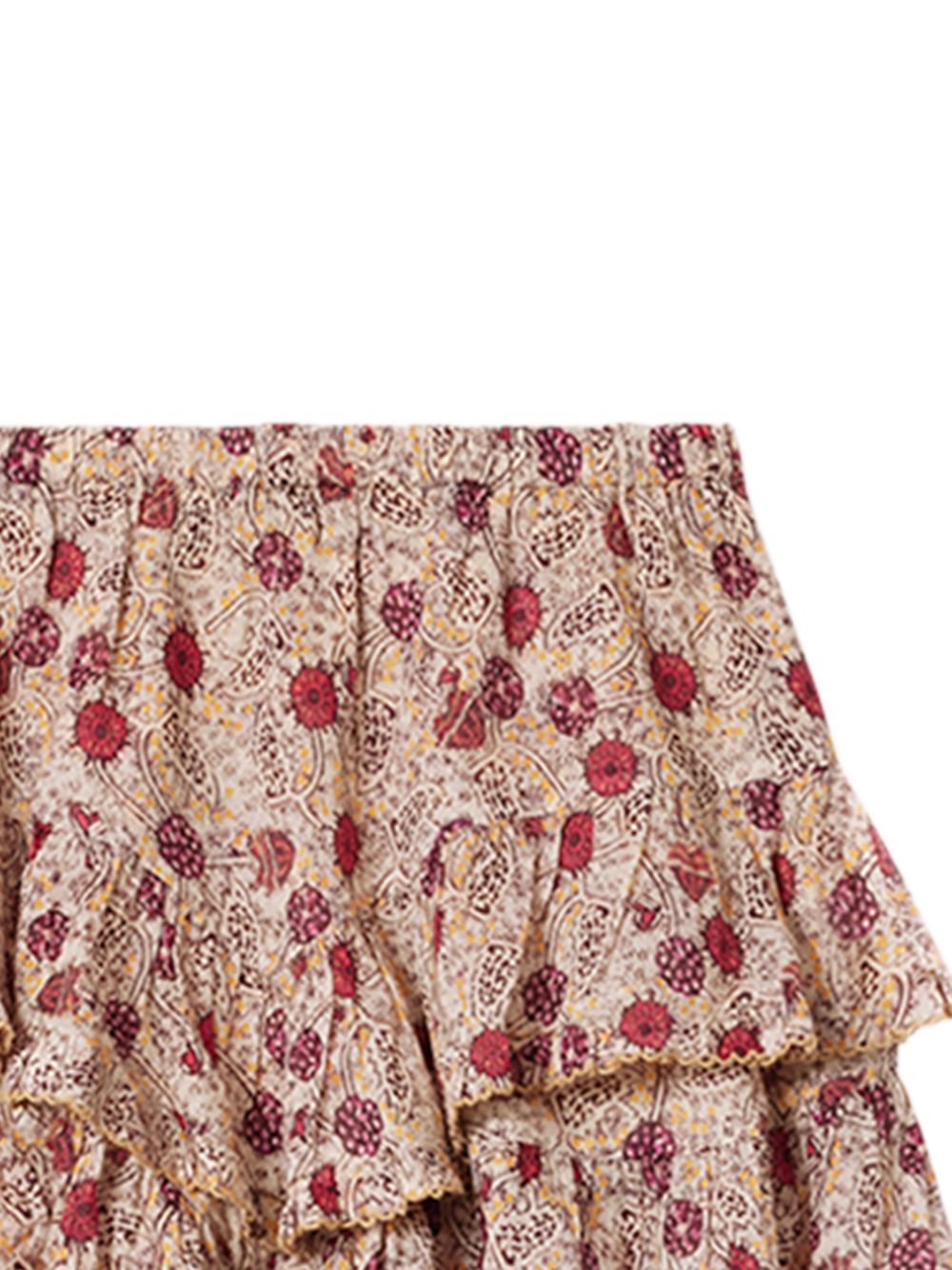 MARANT ETOILE Shorts rosa in fresco cotone con fantasia floreale 
