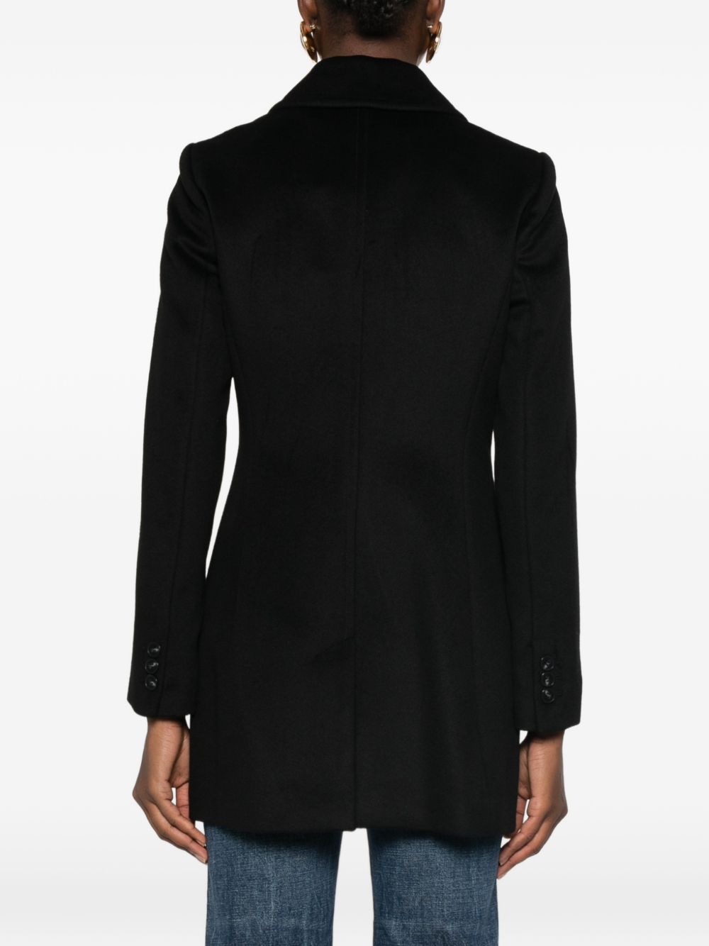 MARELLA Cappotto doppiopetto Pallore nero in lana elegante 