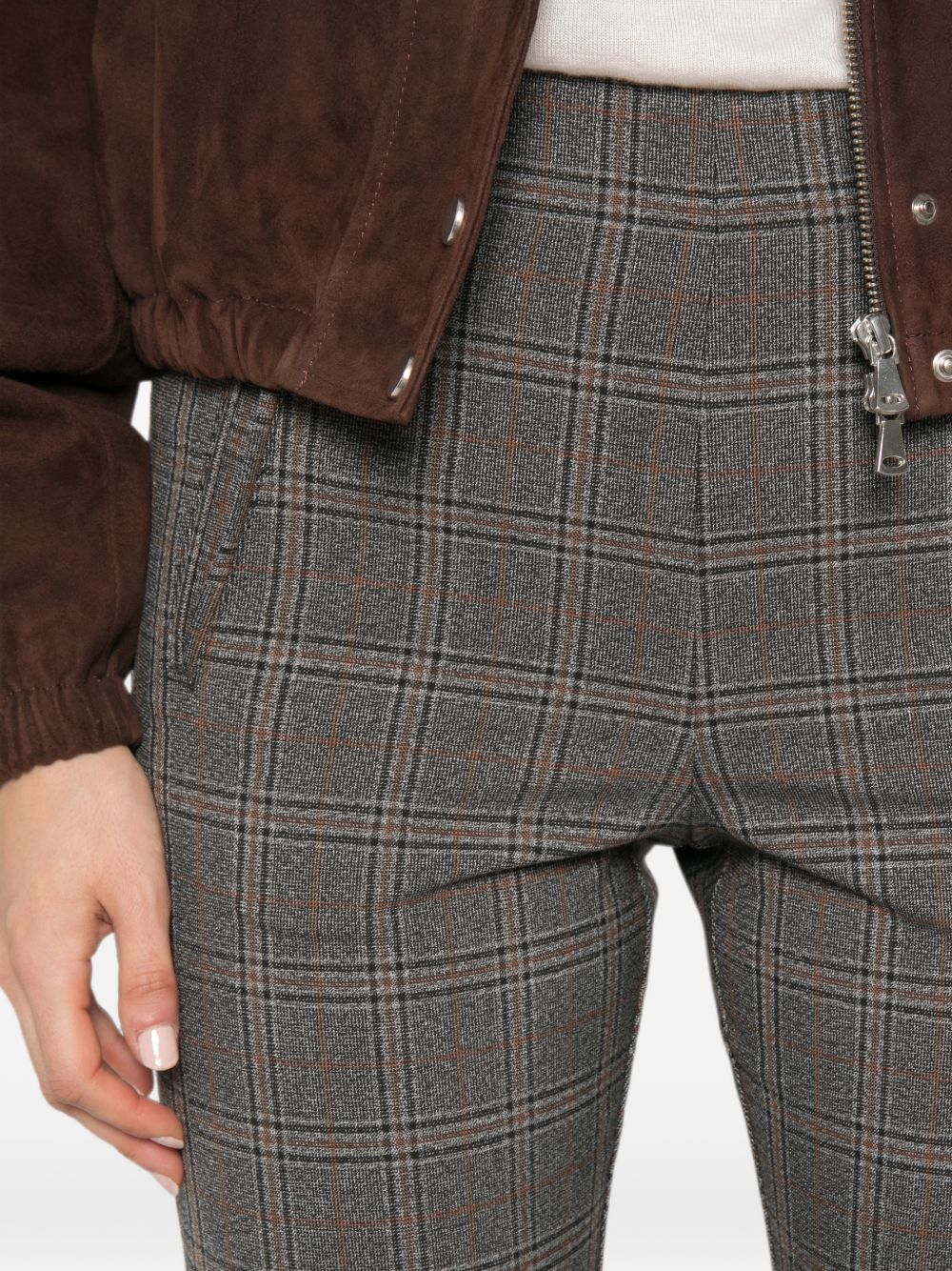 MARELLA SPORT Pantaloni Epoca in lana tartan con tasche 