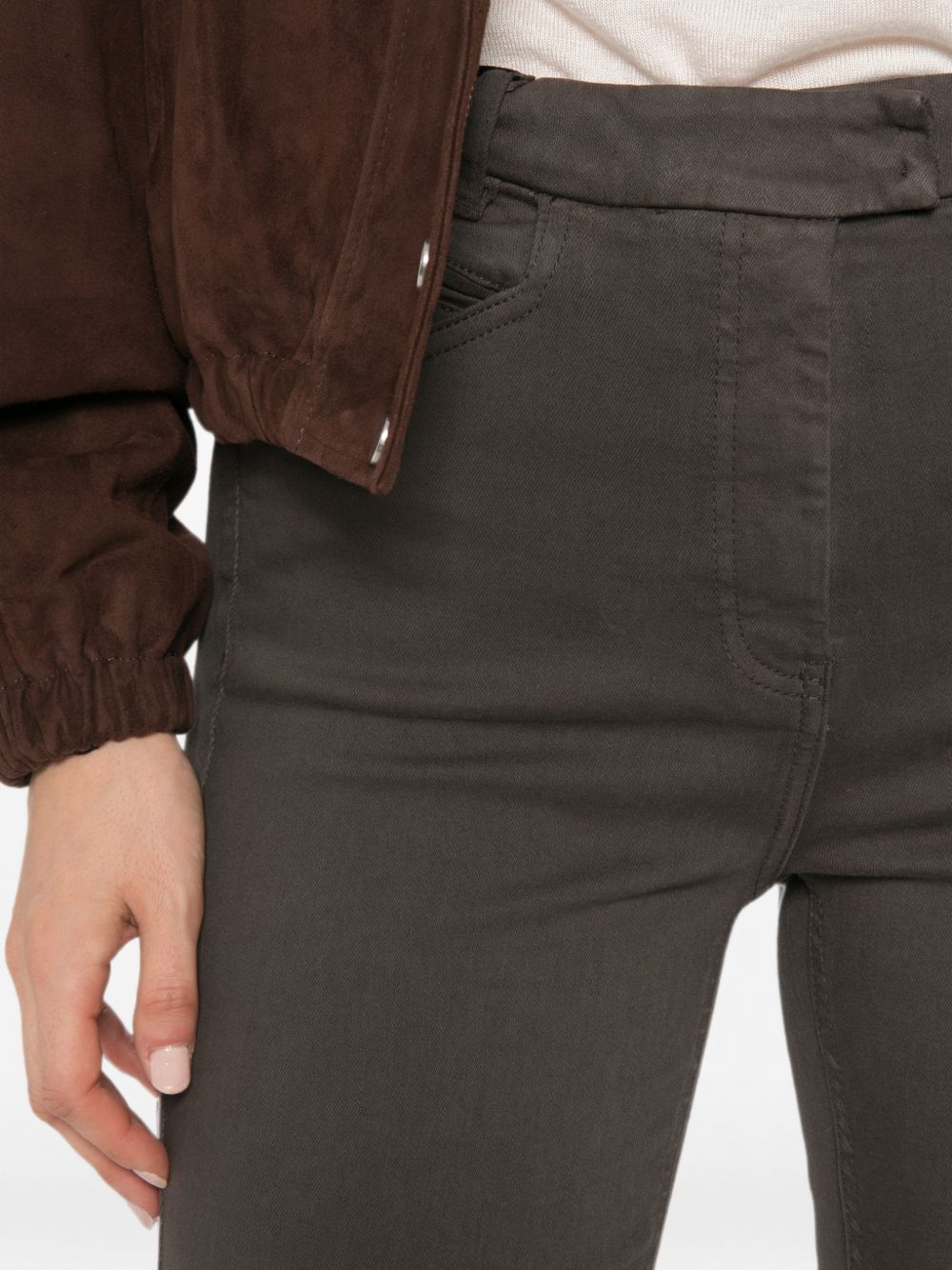 MARELLA SPORT Pantaloni slim Condor marroni in cotone elasticizzato 