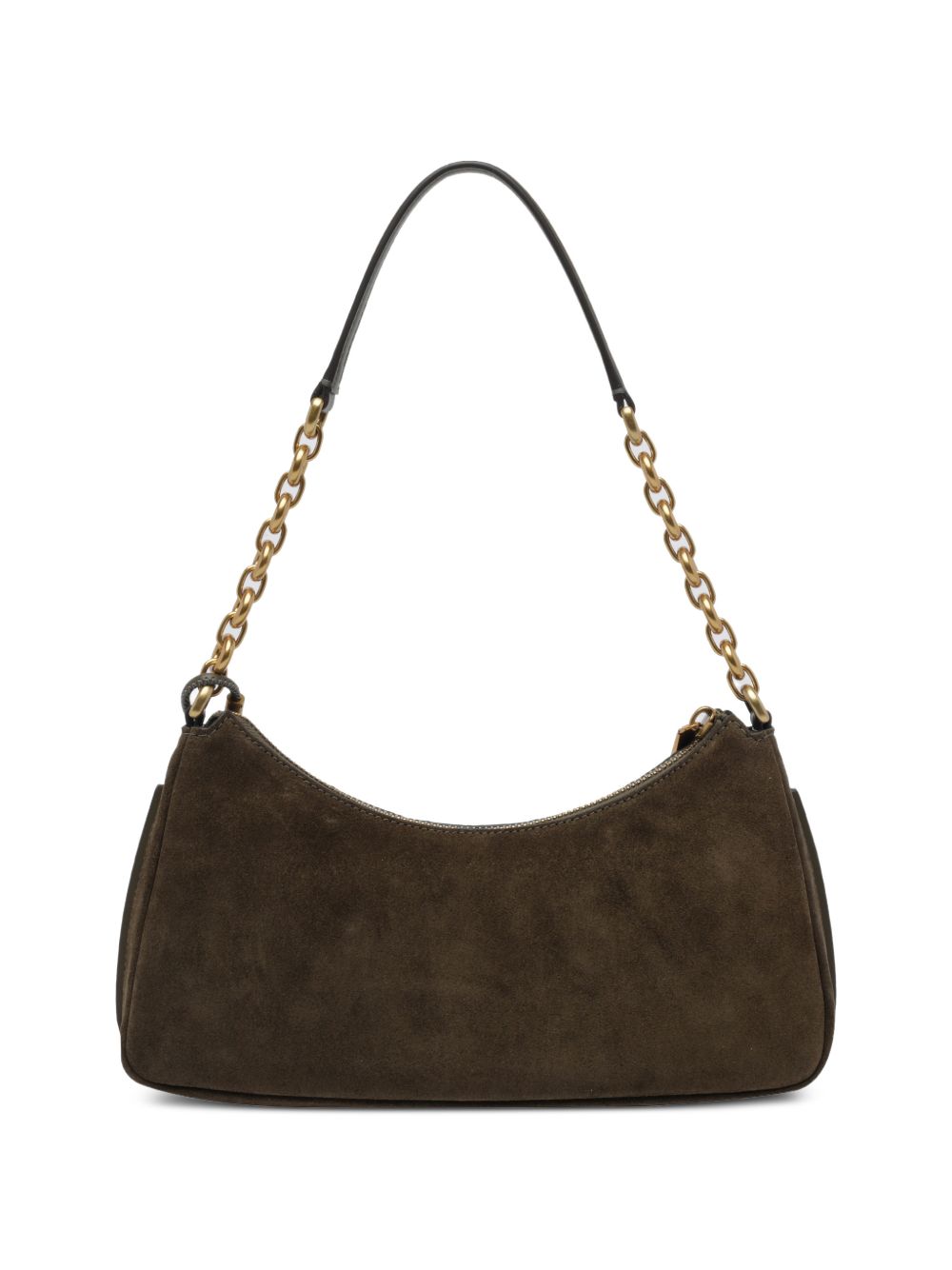 MICHAEL KORS Borsa a spalla verde scuro in pelle intrecciata e suede 