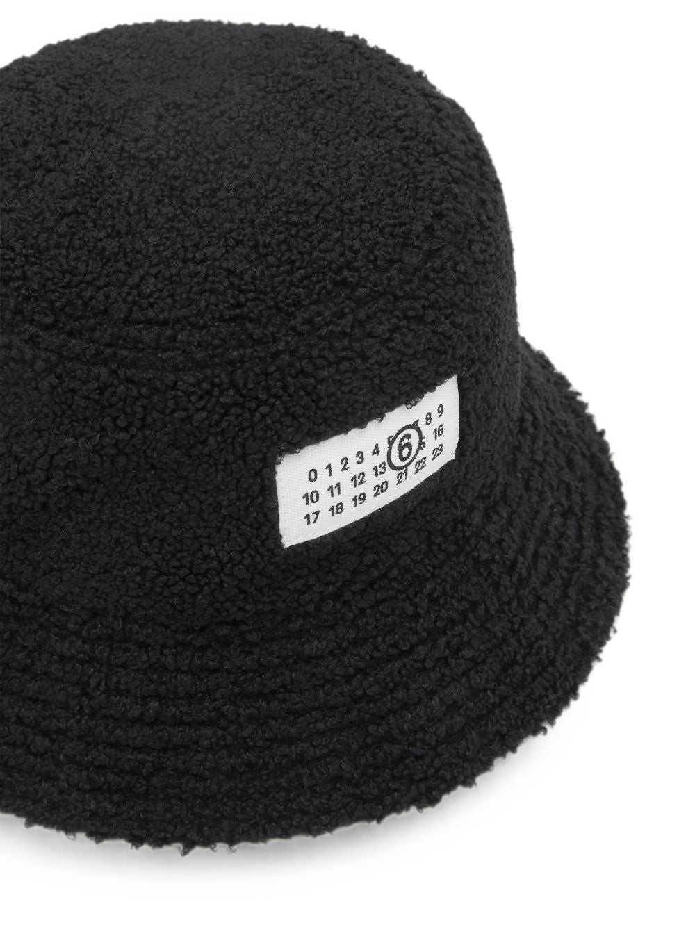 MM6 MAISON MARGIELA Cappello bucket reversibile in teddy e nylon nero 