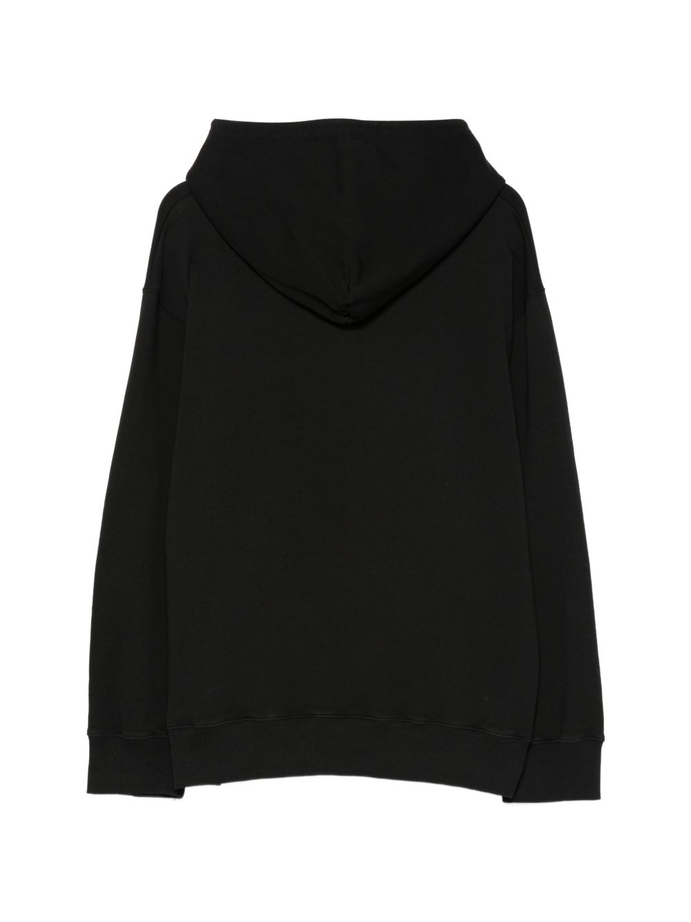MM6 MAISON MARGIELA Felpa con cappuccio in cotone nero con logo 