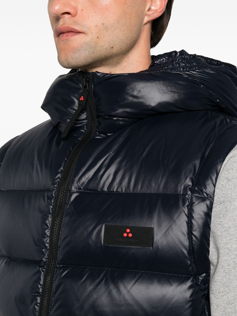 PEUTEREY Gilet imbottito blu con cappuccio 