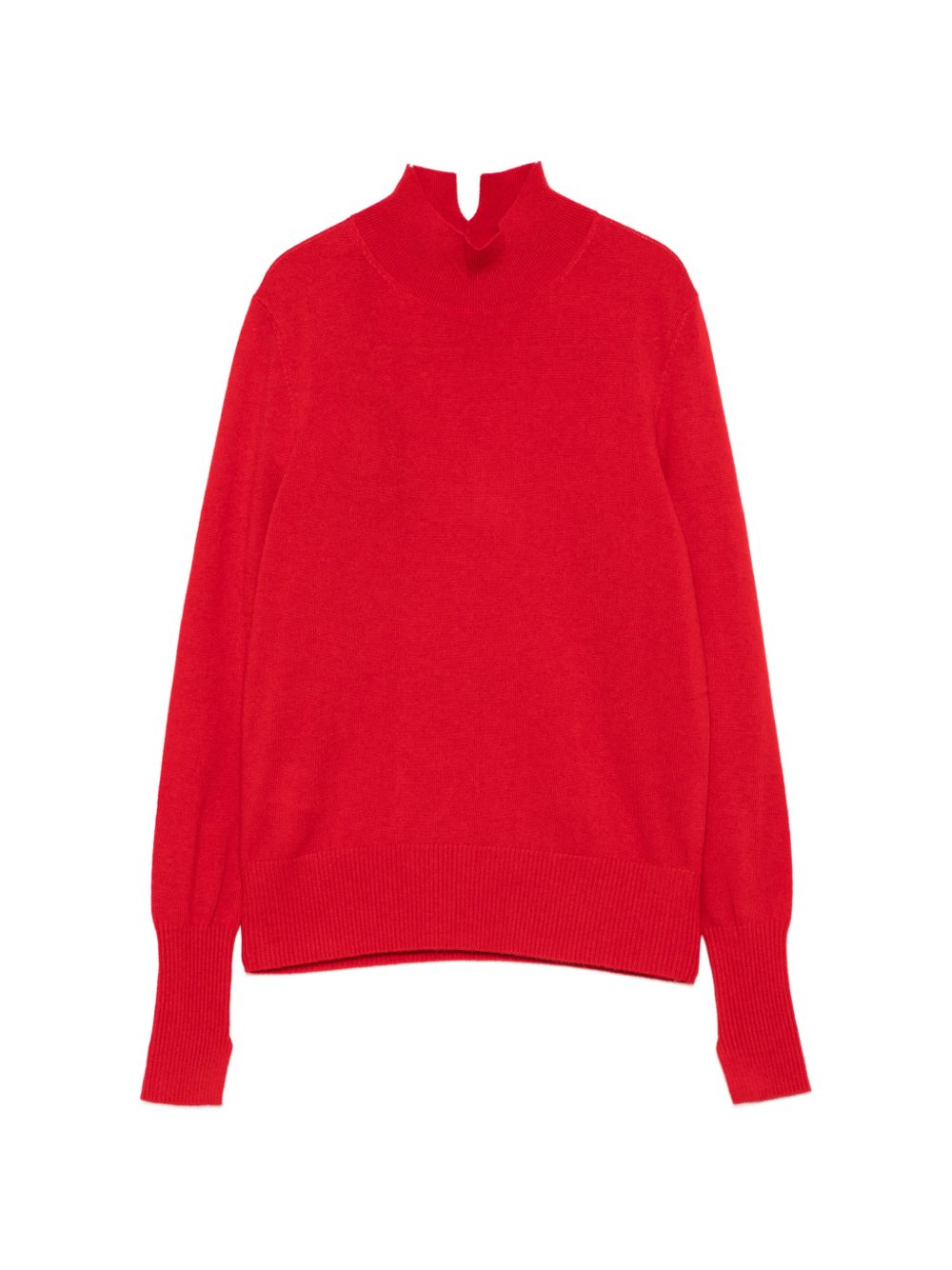 PINKO Maglia in lana a collo alto rossa Nizza con dettaglio cut-out 