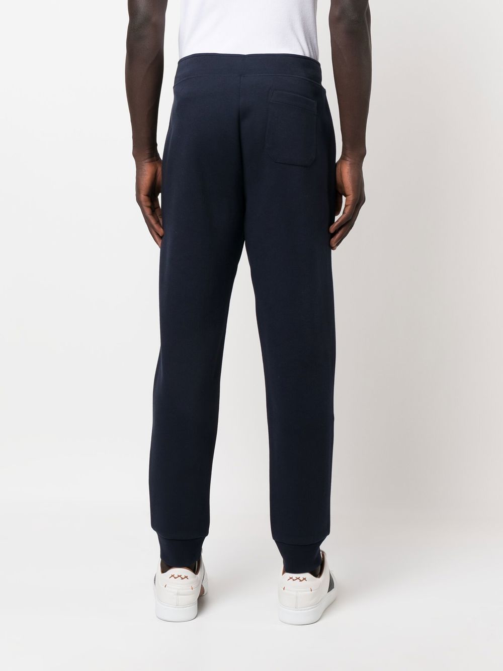 POLO RALPH LAUREN Pantaloni sportivi uomo blu navy con coulisse regolabile in vita e caviglie 