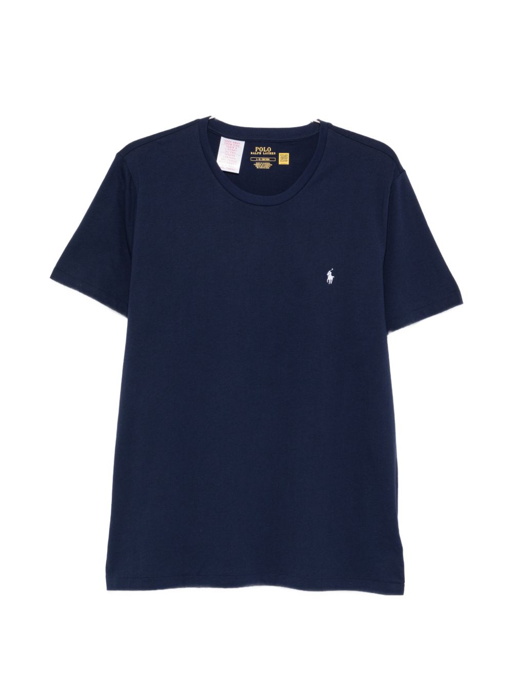 POLO RALPH LAUREN T-shirt blu navy con stampa e logo 