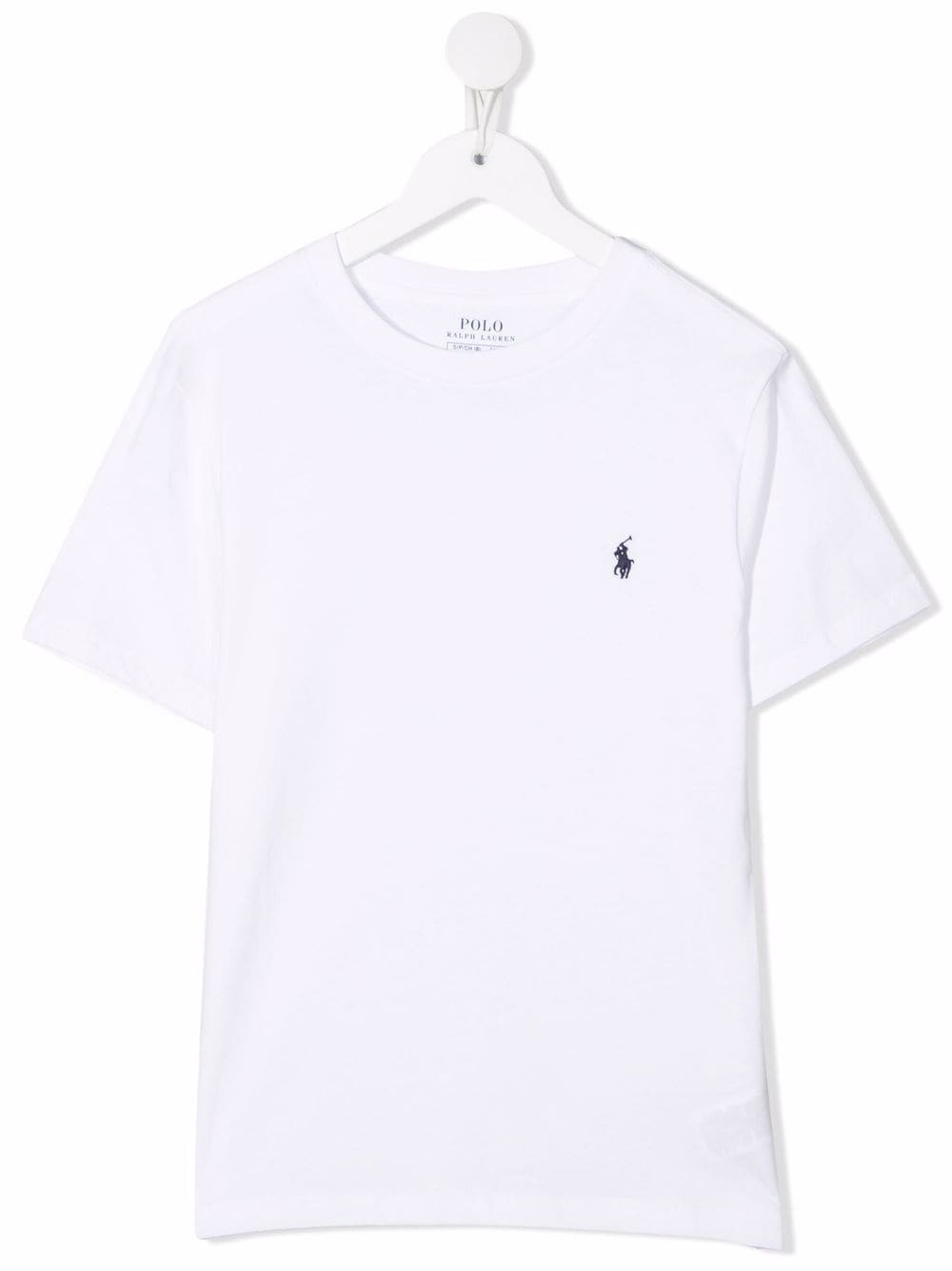 POLO RALPH LAUREN T-shirt in cotone bianco con logo ricamato 