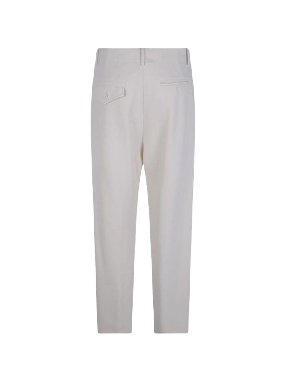 SEMICOUTURE Pantaloni Tera a gamba larga color beige 