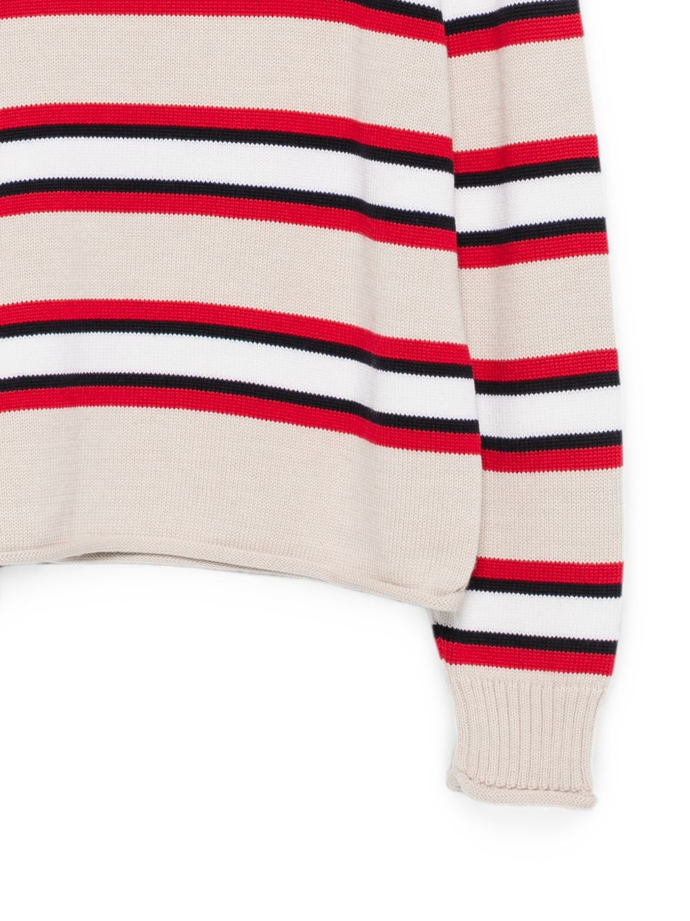 SEMICOUTURE Maglia Abby collo alto in lana multicolor 