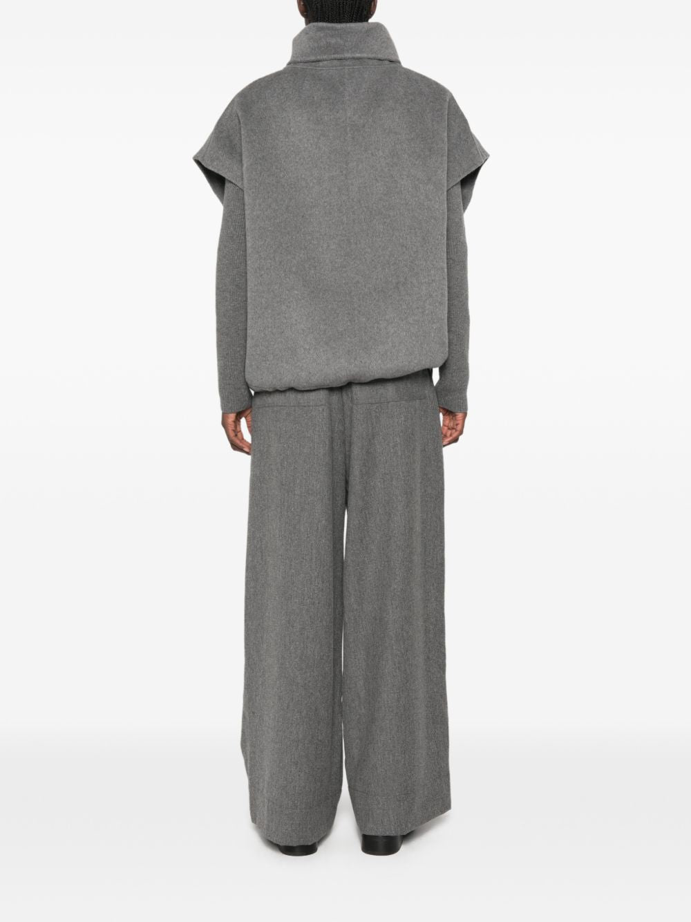 SOEUR Gilet Juno grigio con zip 