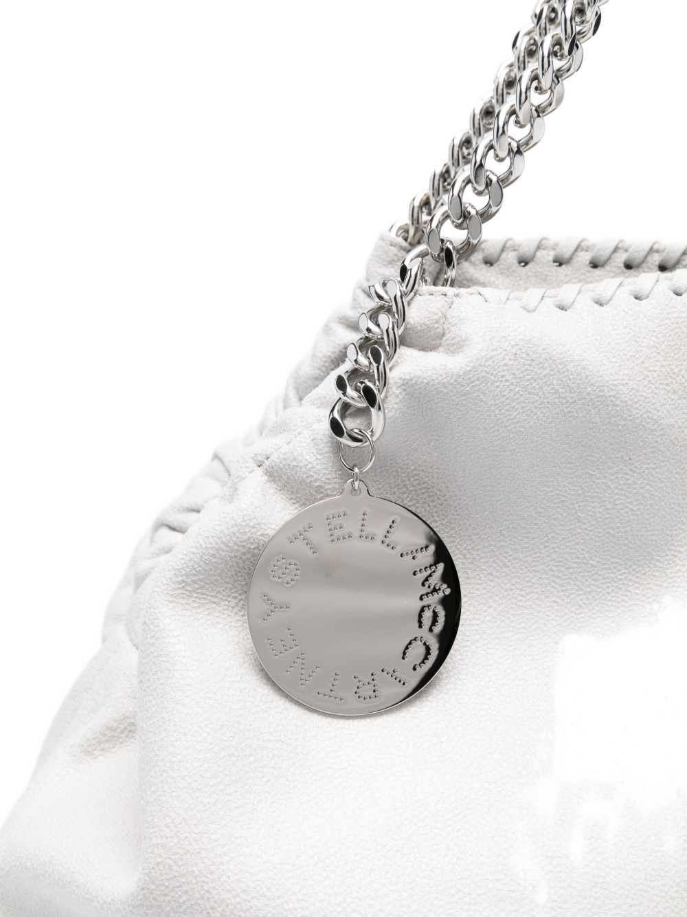 STELLA MCCARTNEY Borsa Falabella bianca con dettagli argento 
