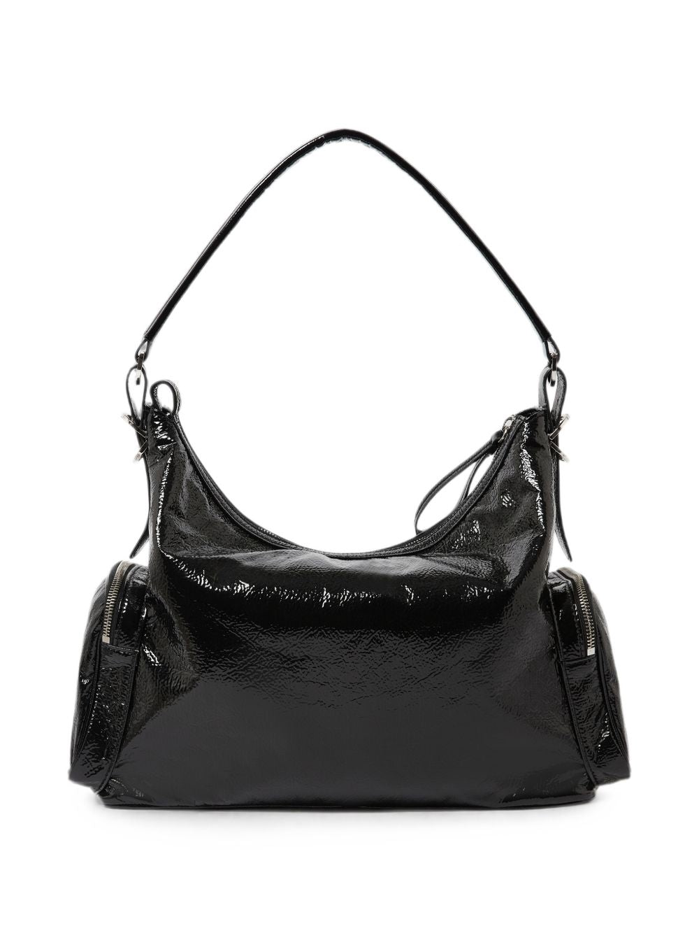 STELLA MCCARTNEY Borsa a spalla Dartmoor effetto pelle verniciata craquelé 
