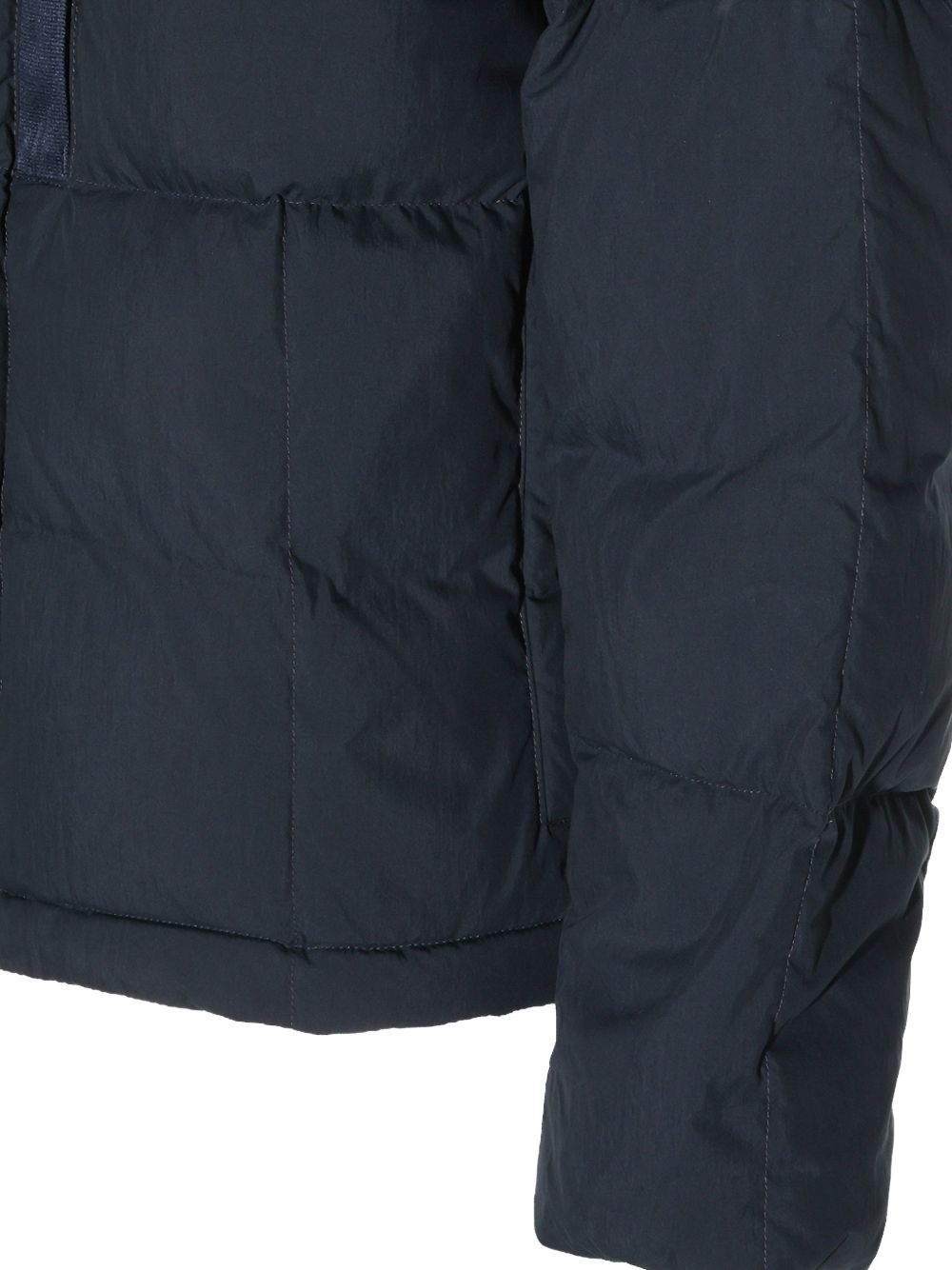 STONE ISLAND Piumino blu a collo alto firmato Stone Island 
