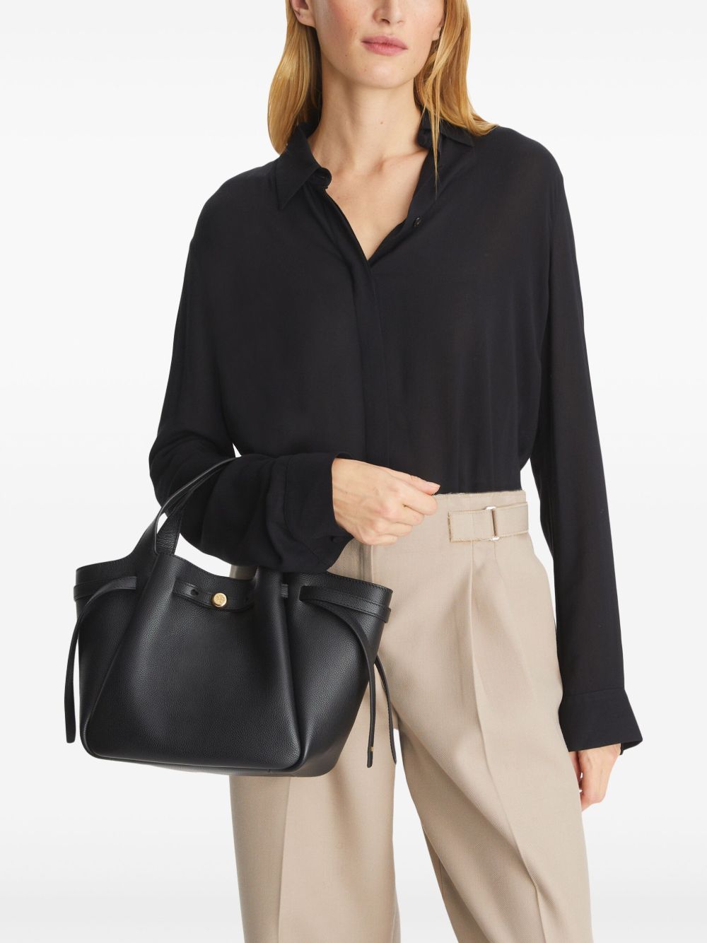 TORY BURCH Borsa a mano Romy in pelle martellata con tracolla rimovibile 