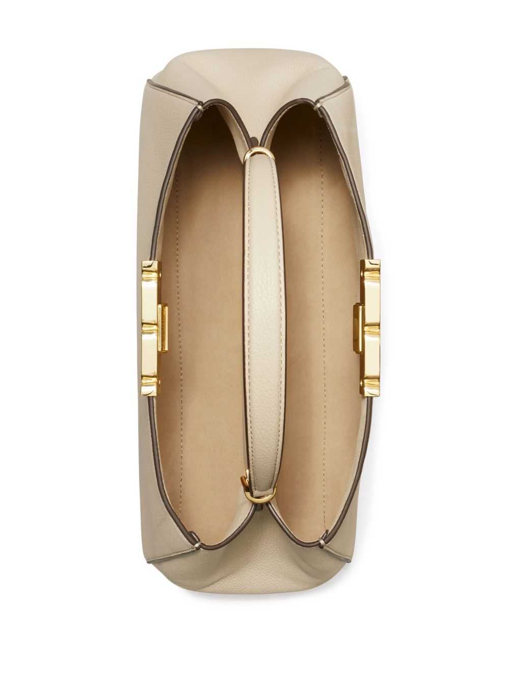 TORY BURCH Borsa bauletto Eleanor in pelle martellata con doppia T iconica 