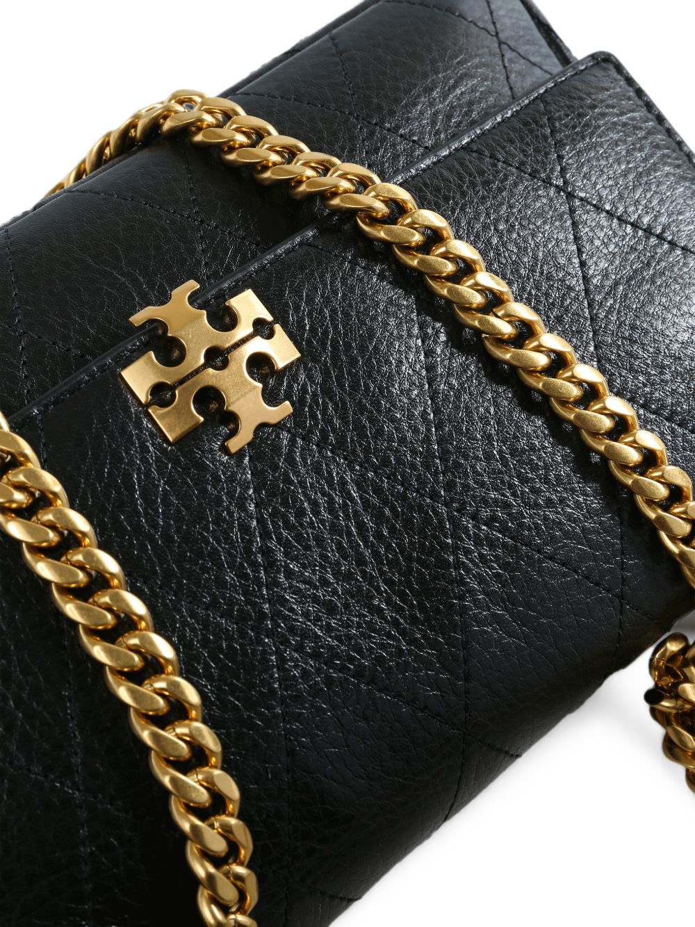 TORY BURCH Borsa a spalla piccola Charlie matelassé in pelle martellata 
