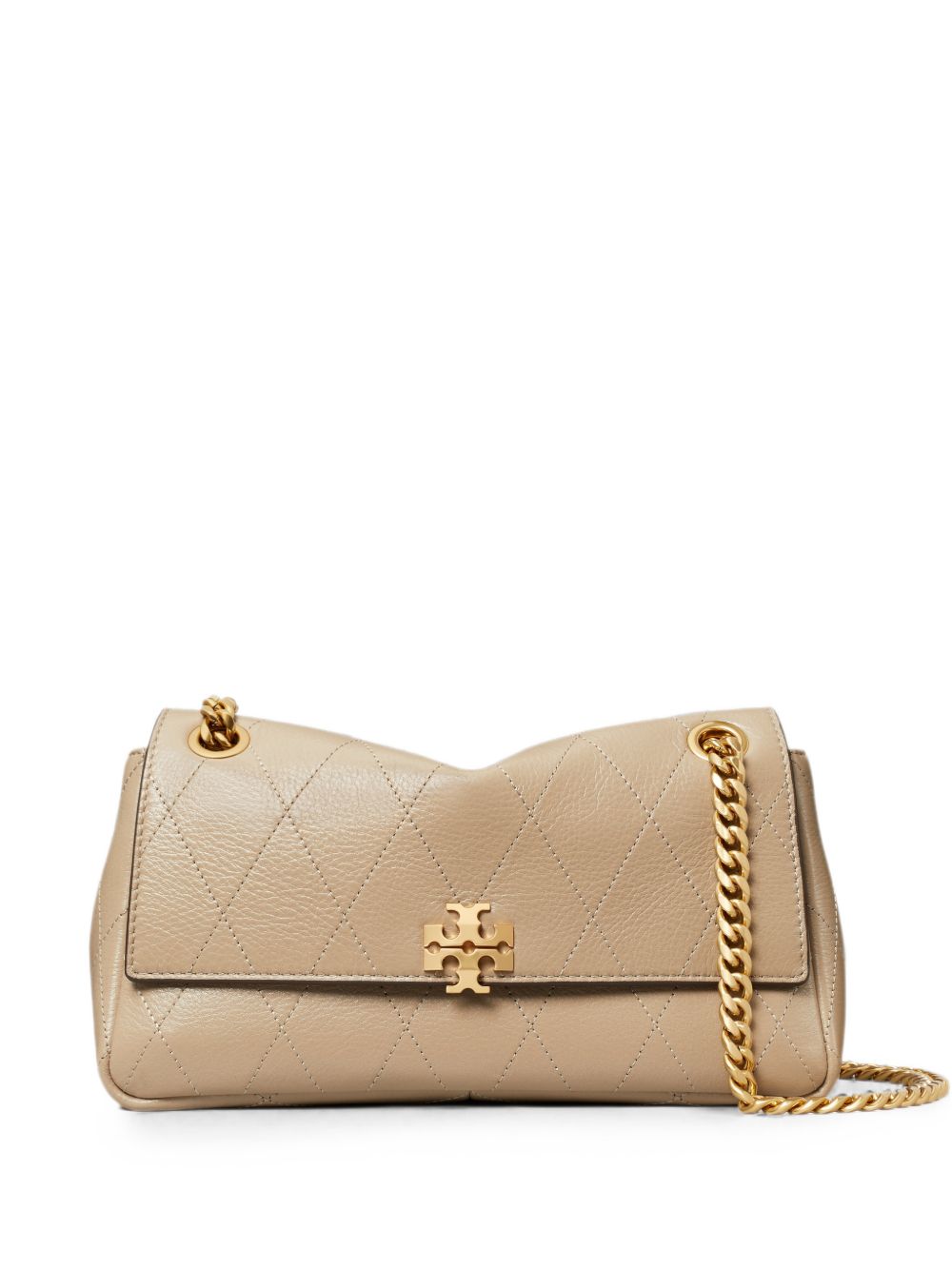 TORY BURCH Borsa a spalla piccola Charlie matelassé in pelle martellata 