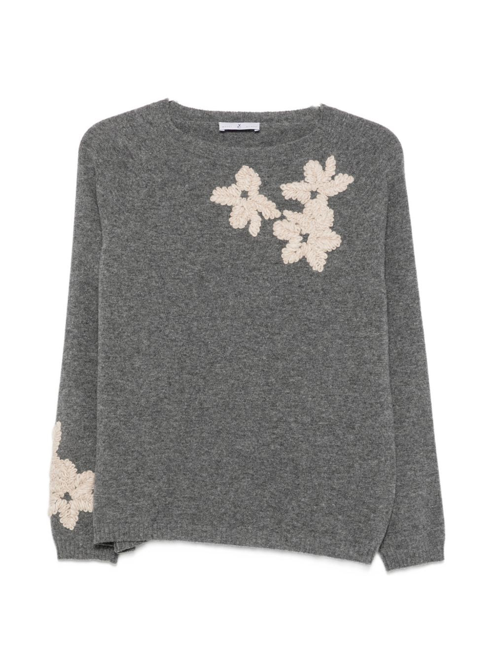 WHYCI Maglia in lana con applicazioni 