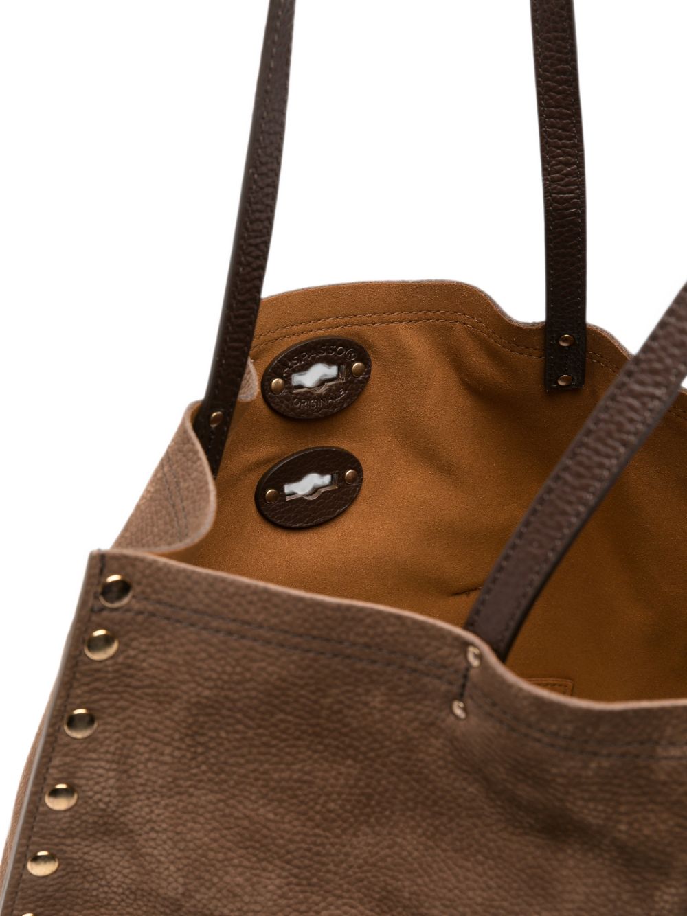 ZANELLATO Borsa A'Spasso Medium in pelle nabuk grigia 