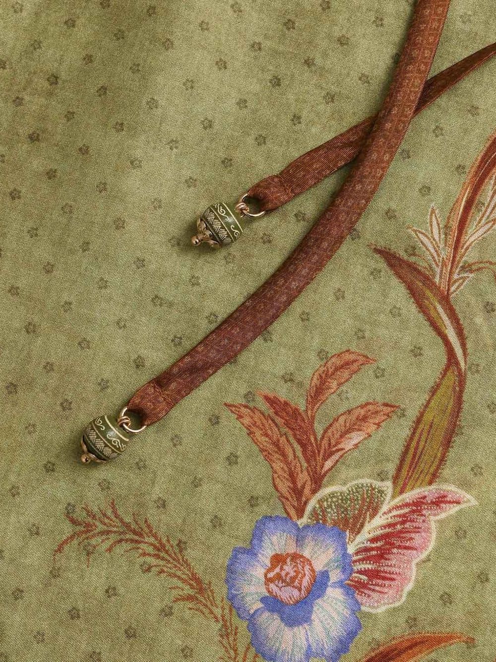 ZIMMERMANN Pantaloni in seta Indra con stampa floreale 