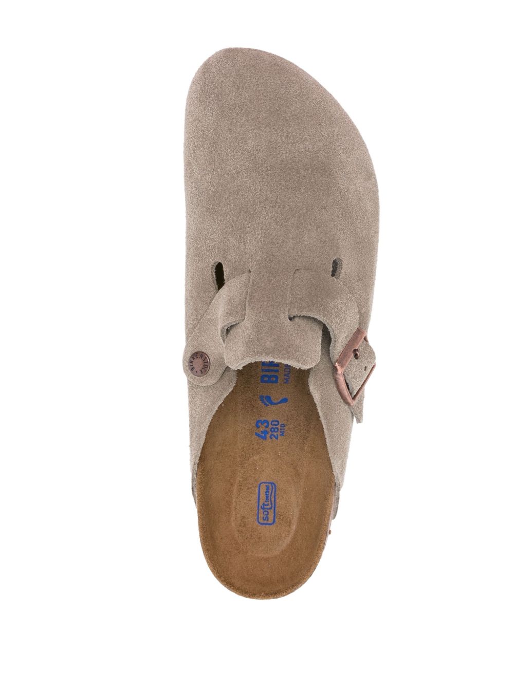 BIRKENSTOCK Sabot Boston in pelle scamosciata taupe 
